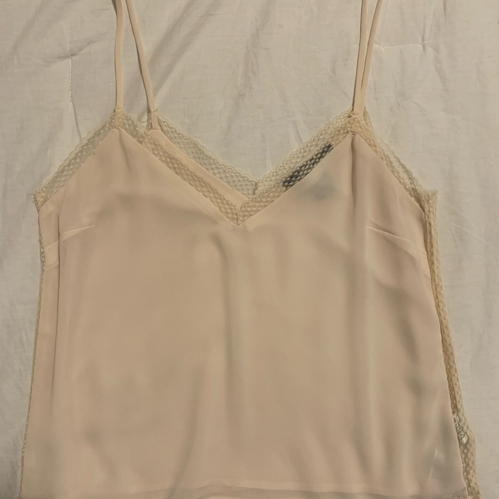 Spaghetti strap sheer top